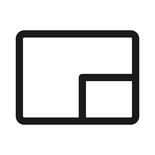 Picture in picture light icon, light style, from Phosphor