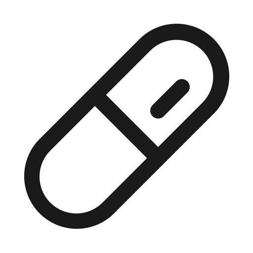 Pill icon, solid style, from Phosphor