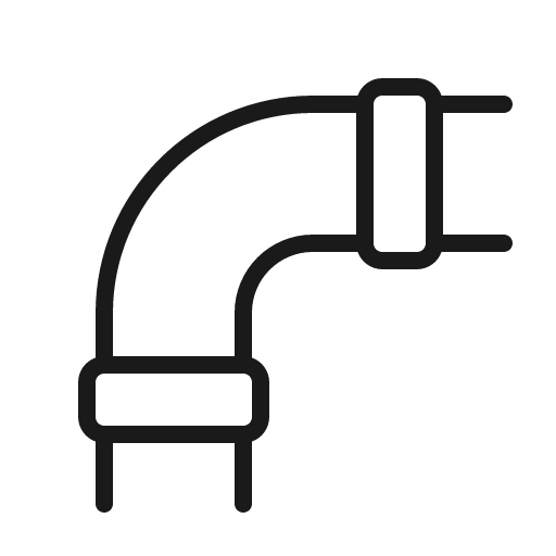 Pipe thin icon, thin style, from Phosphor
