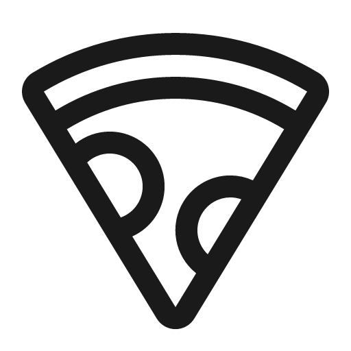 Pizza icon, solid style, from Phosphor
