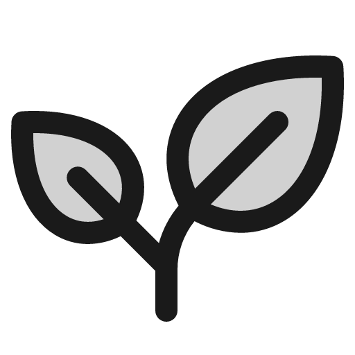 Plant duotone icon, two-tone style, from Phosphor