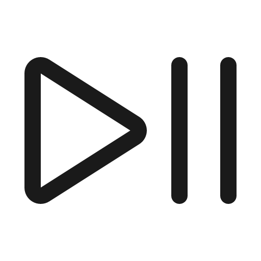 Play pause icon, solid style, from Phosphor