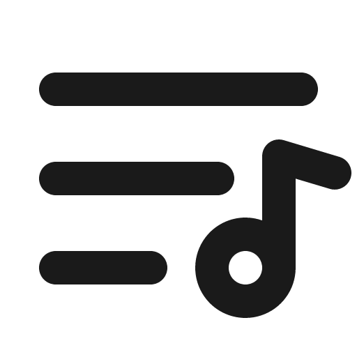 Playlist bold icon, bold style, from Phosphor