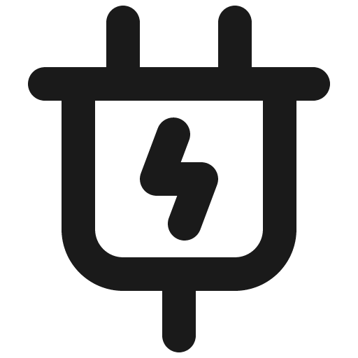 Plug charging bold icon, bold style, from Phosphor