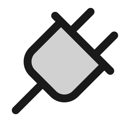 Plug duotone icon, two-tone style, from Phosphor
