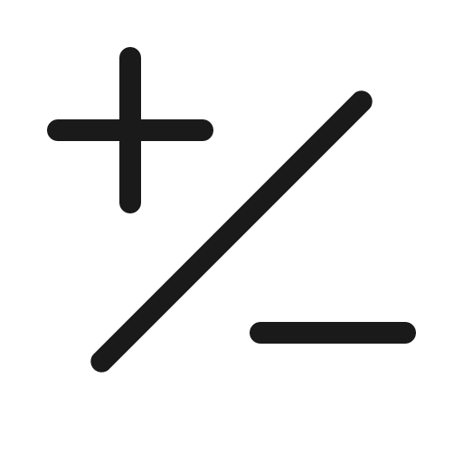 Plus minus light icon, light style, from Phosphor