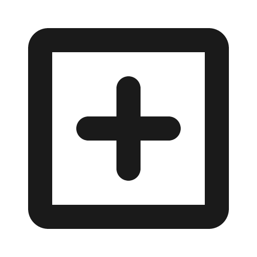 Plus square bold icon, bold style, from Phosphor