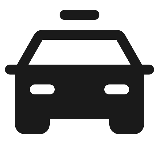 Police car fill icon, filled style, from Phosphor