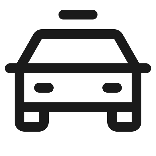 Police car icon, solid style, from Phosphor