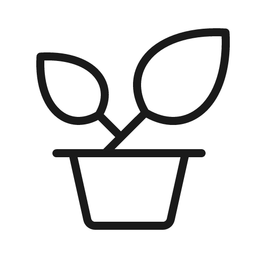 Potted plant thin icon, thin style, from Phosphor