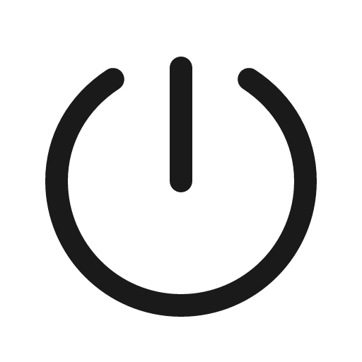 Power icon, solid style, from Phosphor