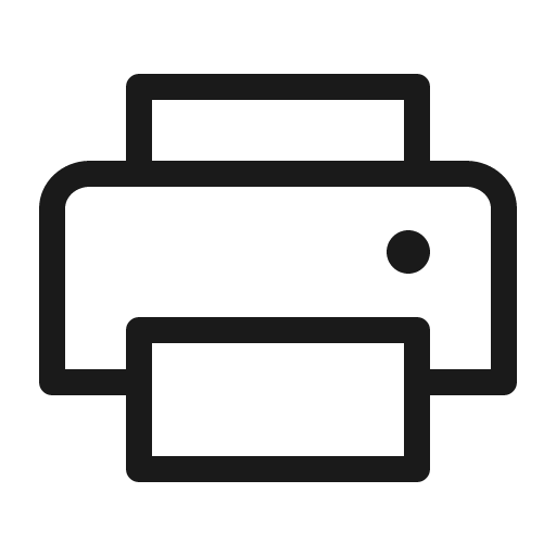 Printer light icon, light style, from Phosphor