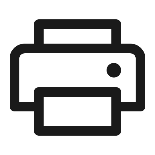 Printer icon, solid style, from Phosphor