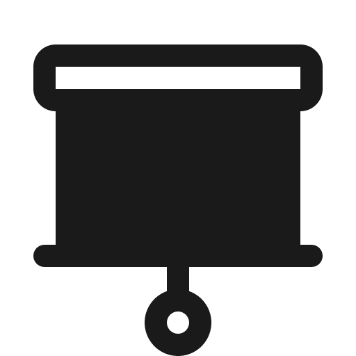 Projector screen fill icon, filled style, from Phosphor