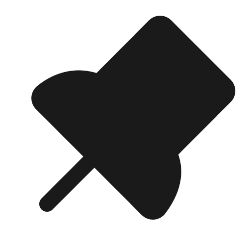 Push pin fill icon, filled style, from Phosphor