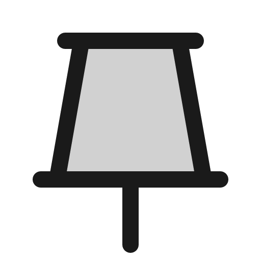 Push pin simple duotone icon, two-tone style, from Phosphor
