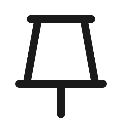 Push pin simple icon, solid style, from Phosphor