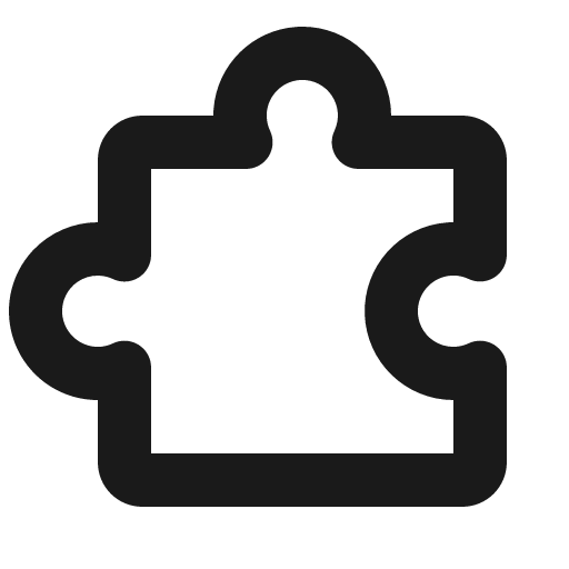 Puzzle piece bold icon, bold style, from Phosphor
