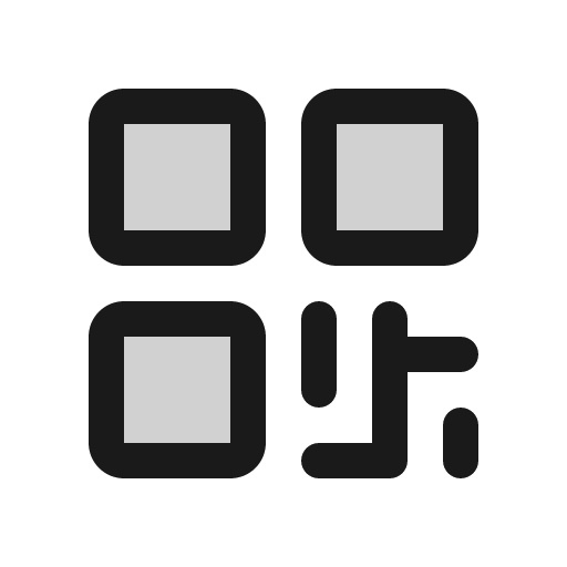 Qr code duotone icon, two-tone style, from Phosphor