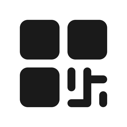 Qr code fill icon, filled style, from Phosphor
