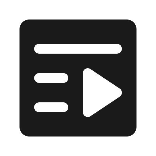 Queue fill icon, filled style, from Phosphor