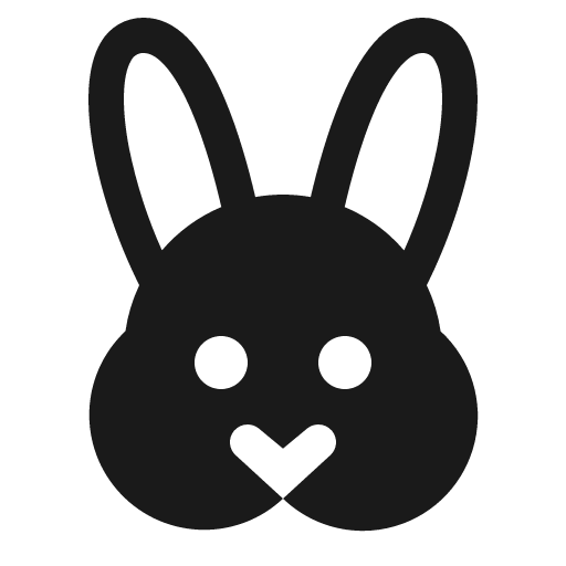 Rabbit fill icon, filled style, from Phosphor