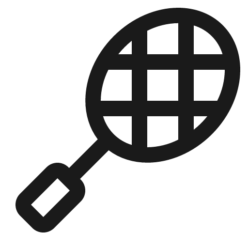 Racquet icon, solid style, from Phosphor