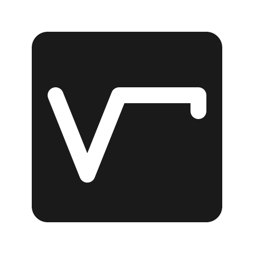 Radical fill icon, filled style, from Phosphor