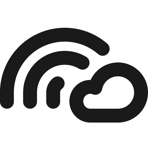 Rainbow cloud bold icon, bold style, from Phosphor