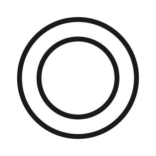 Record thin icon, thin style, from Phosphor