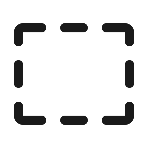 Rectangle dashed icon, solid style, from Phosphor