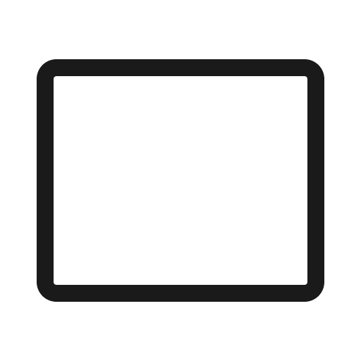 Rectangle light icon, light style, from Phosphor