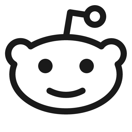 Reddit logo light icon, light style, from Phosphor