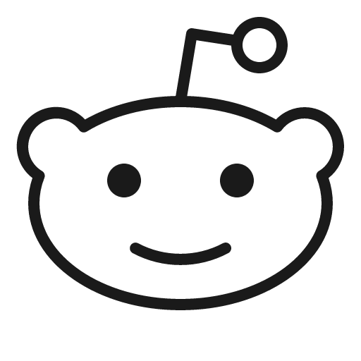 Reddit logo thin icon, thin style, from Phosphor