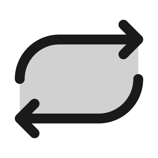 Repeat duotone icon, two-tone style, from Phosphor