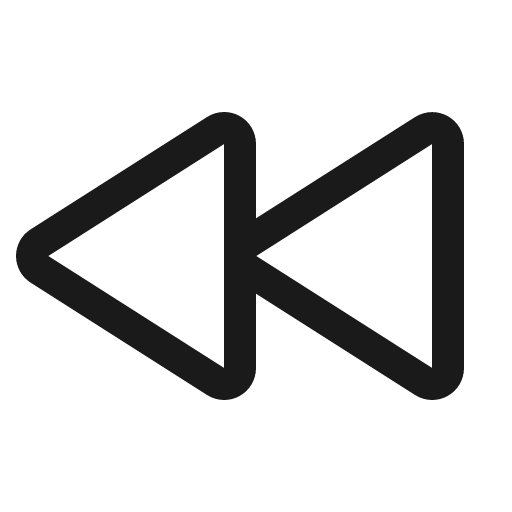 Rewind icon, solid style, from Phosphor