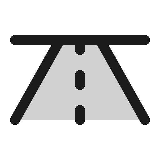 Road horizon duotone icon, two-tone style, from Phosphor