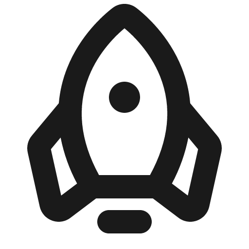 Rocket bold icon, bold style, from Phosphor