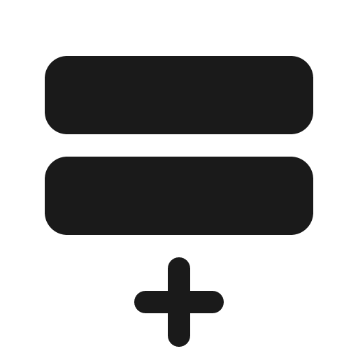 Rows plus bottom fill icon, filled style, from Phosphor