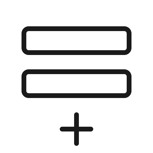 Rows plus bottom thin icon, thin style, from Phosphor