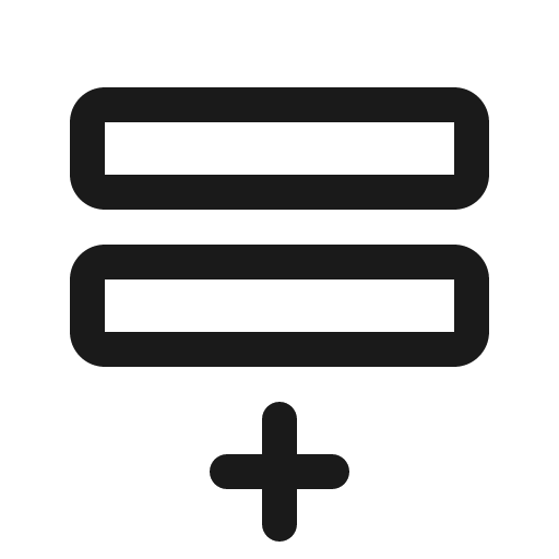 Rows plus bottom icon, solid style, from Phosphor
