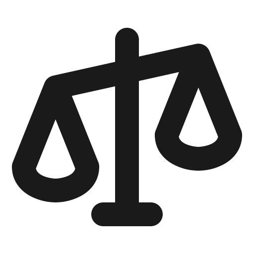 Scales bold icon, bold style, from Phosphor