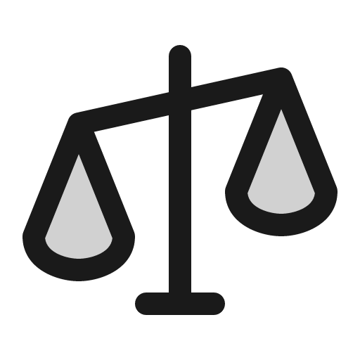 Scales duotone icon, two-tone style, from Phosphor