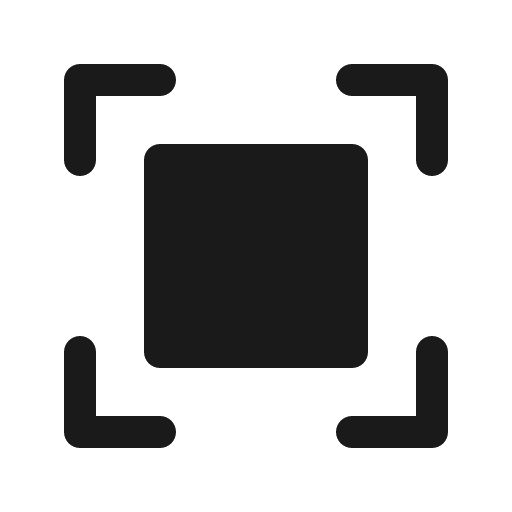 Scan fill icon, filled style, from Phosphor