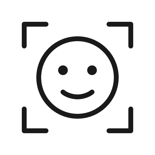 Scan smiley thin icon, thin style, from Phosphor