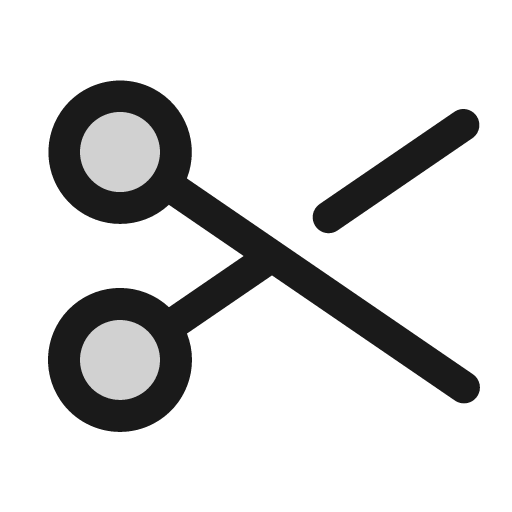 Scissors duotone icon, two-tone style, from Phosphor