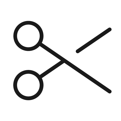 Scissors thin icon, thin style, from Phosphor
