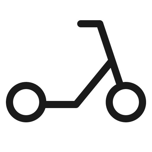 Scooter light icon, light style, from Phosphor
