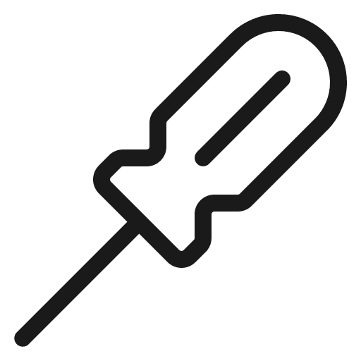 Screwdriver light icon, light style, from Phosphor