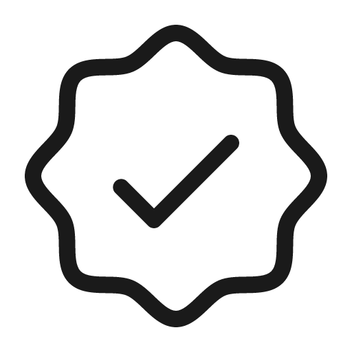 Seal check light icon, light style, from Phosphor